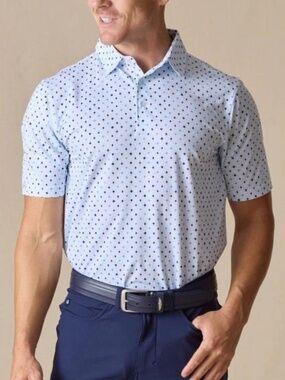 Straight Down Mens Golf Casino Polo